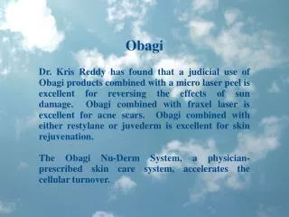 Dr Kris Reddy Reviews Obagi Skin Care