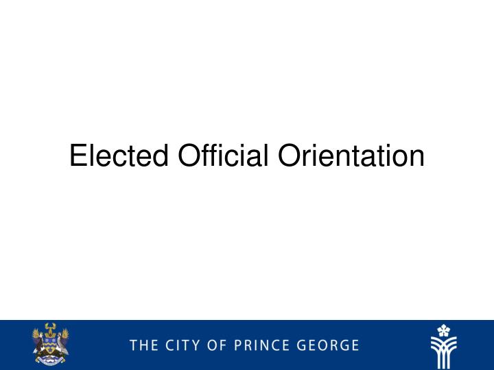elected official orientation