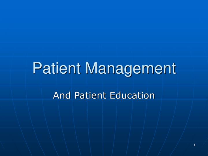 patient management