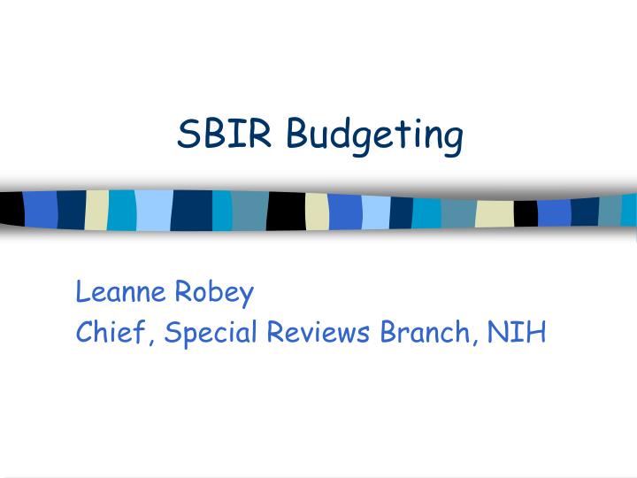 sbir budgeting