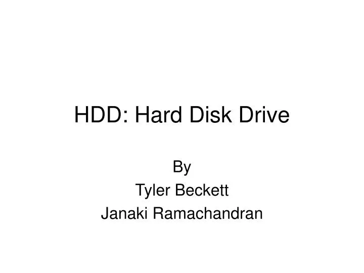 hdd hard disk drive