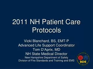 2011 NH Patient Care Protocols