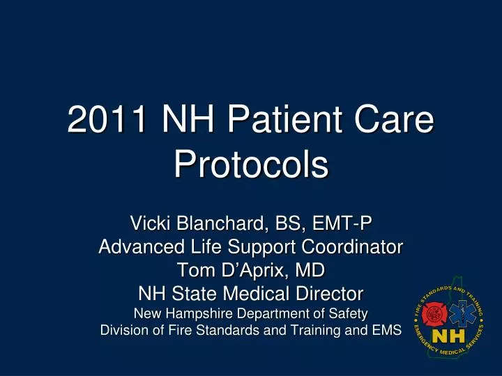 2011 nh patient care protocols