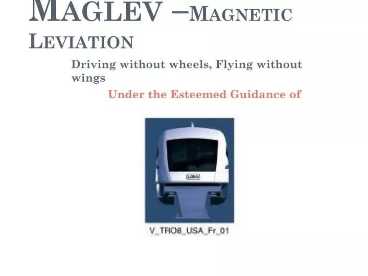 maglev magnetic leviation
