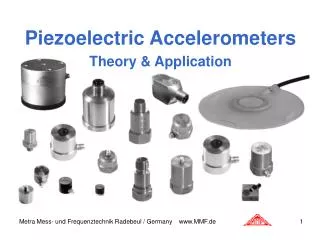 Piezoelectric Accelerometers Theory &amp; Application