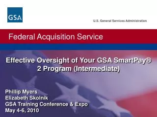Effective Oversight of Your GSA SmartPay® 2 Program (Intermediate)