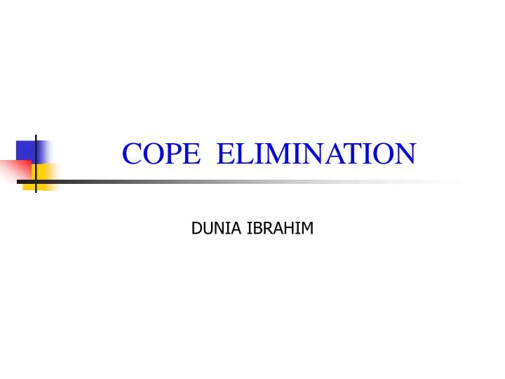 cope elimination