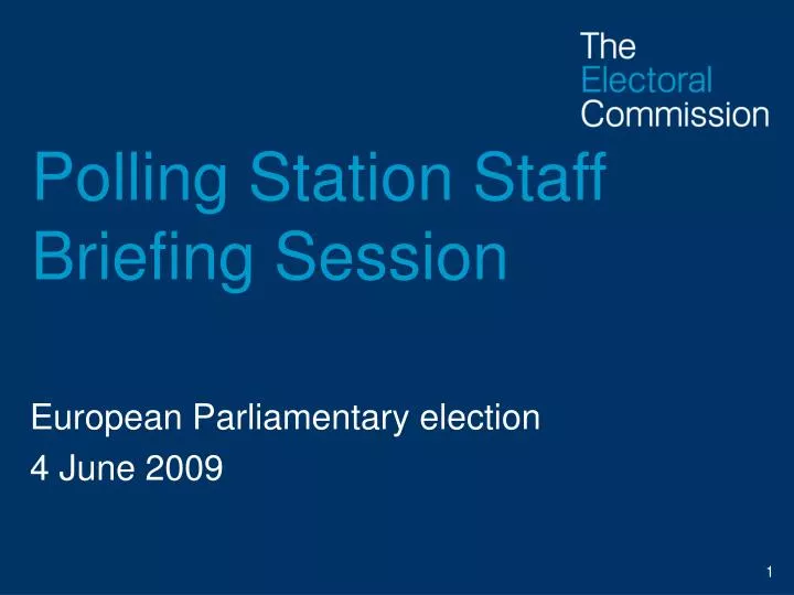 polling station staff briefing session