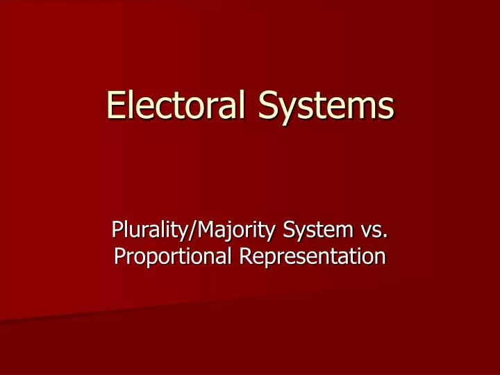 electoral systems