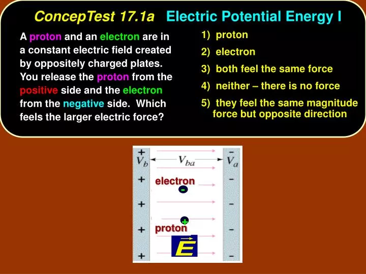 conceptest 17 1a electric potential energy i