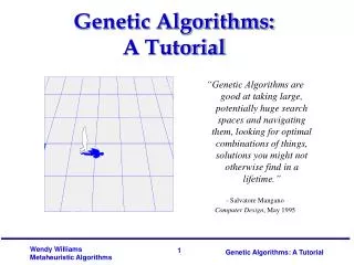 Genetic Algorithms: A Tutorial