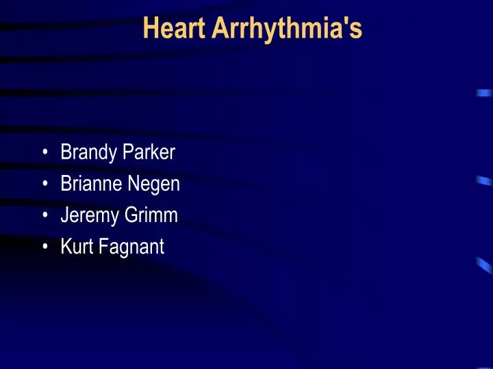 heart arrhythmia s