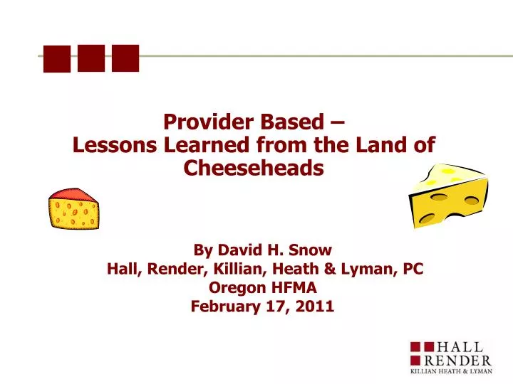 provider based lessons learned from the land of cheeseheads