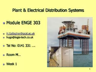 Plant &amp; Electrical Distribution Systems