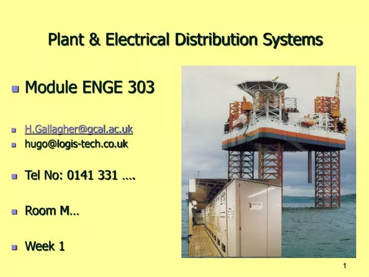 plant electrical distribution systems