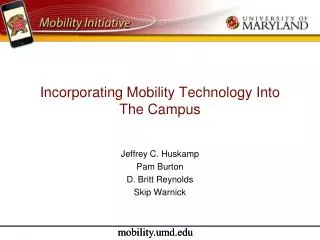 Incorporating Mobility Technology Into The Campus