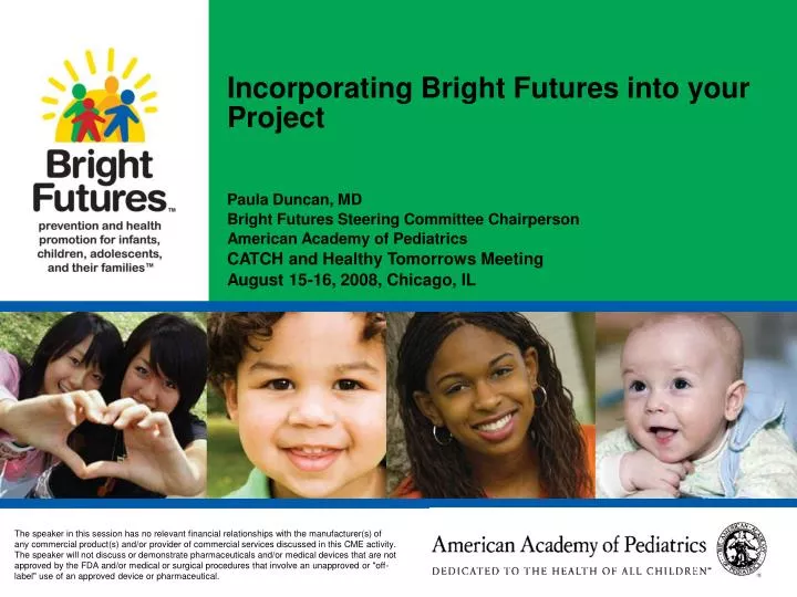 incorporating bright futures into your project