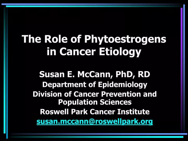 the role of phytoestrogens in cancer etiology
