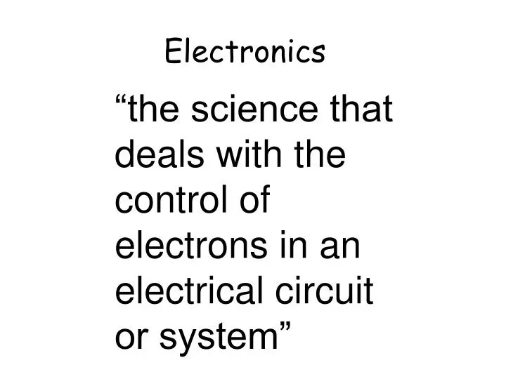 electronics