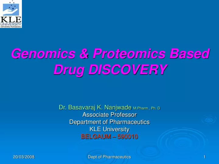 genomics proteomics based drug discovery