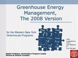 Greenhouse Energy Management, The 2008 Version