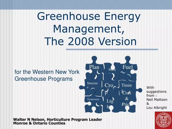 greenhouse energy management the 2008 version