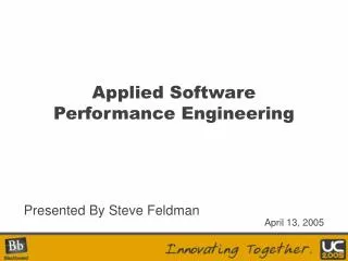 Applied Software Performance Engineering