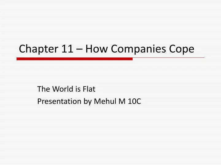 chapter 11 how companies cope