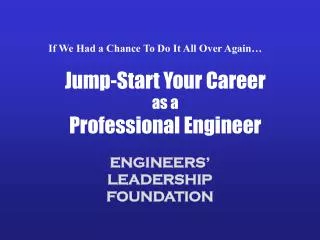 Jump-Start Your Career as a Professional Engineer