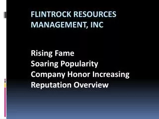 Flint Rock Resources Management LLC