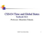 CSS434 Time and Global States Textbook Ch11 - slide 1