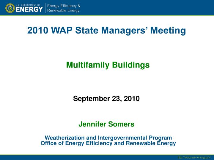 2010 wap state managers meeting multifamily buildings