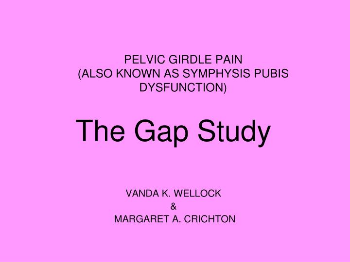 pelvic girdle pain also known as symphysis pubis dysfunction