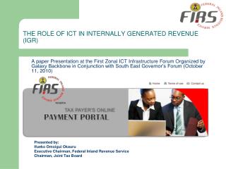 THE ROLE OF ICT IN INTERNALLY GENERATED REVENUE (IGR)