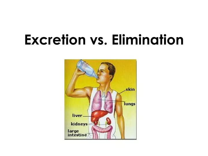 excretion vs elimination