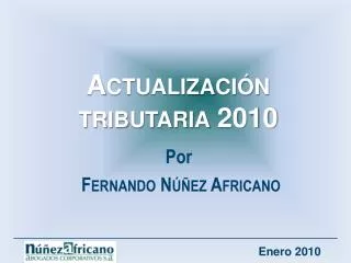 Actualización tributaria 2010