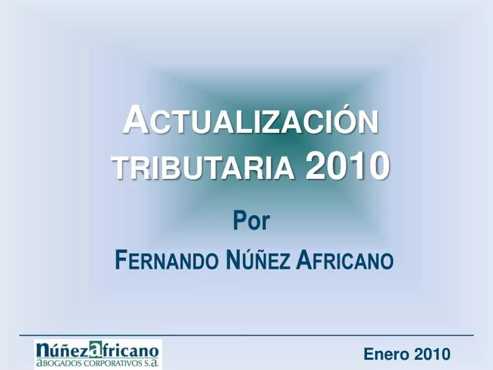 actualizaci n tributaria 2010