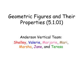 Geometric Figures and Their Properties (5.1.01)