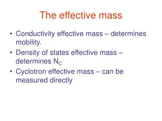 The effective mass