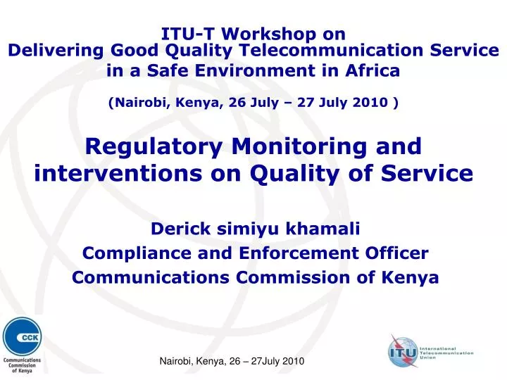 regulatory monitoring and interventions on quality of service