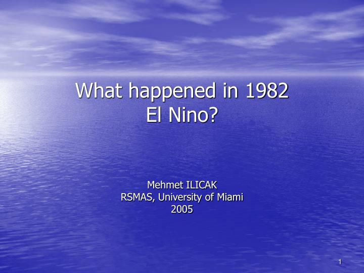what happened in 1982 el nino