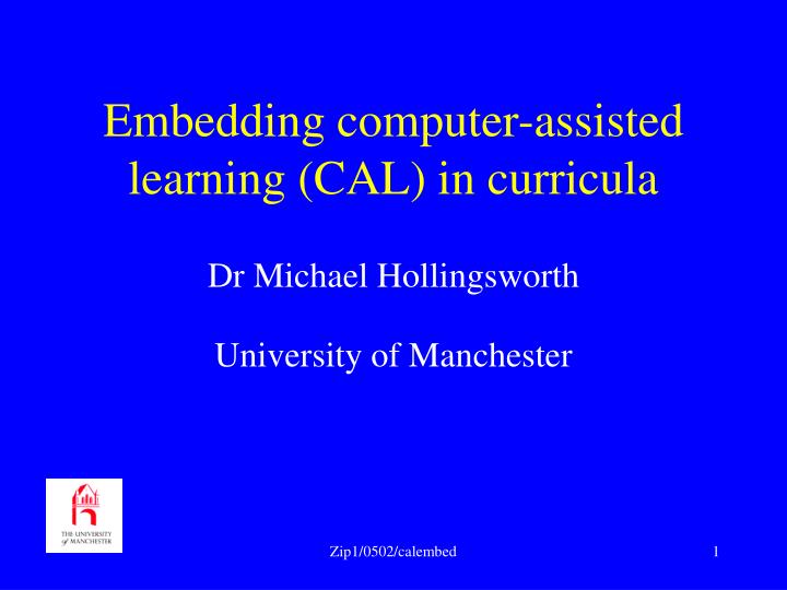 embedding computer assisted learning cal in curricula