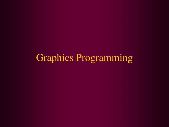 graphics programming