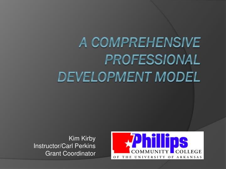 a comprehensive professional development model