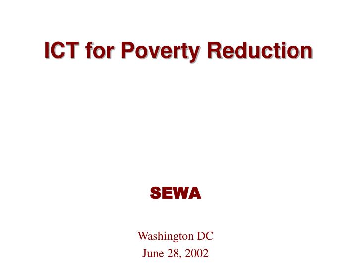 ict for poverty reduction