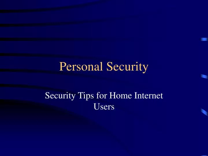 personal security