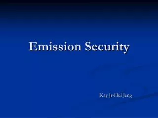 Emission Security