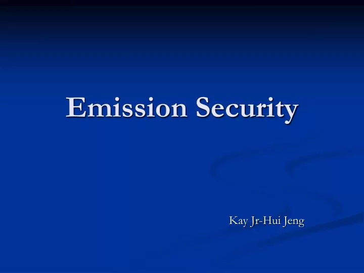 emission security