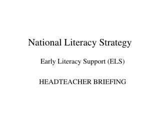 National Literacy Strategy