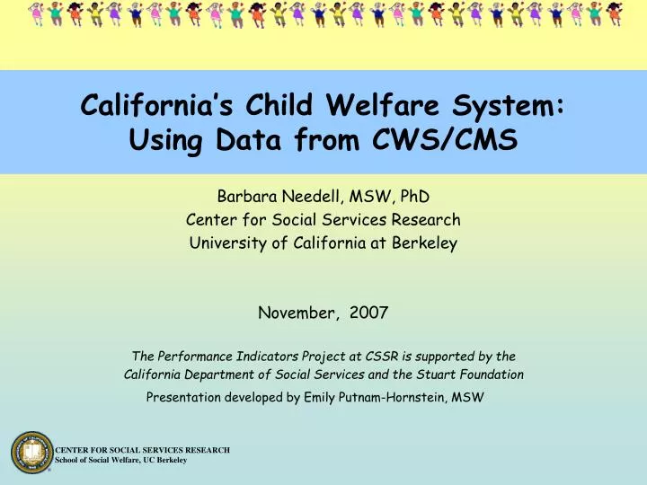 california s child welfare system using data from cws cms